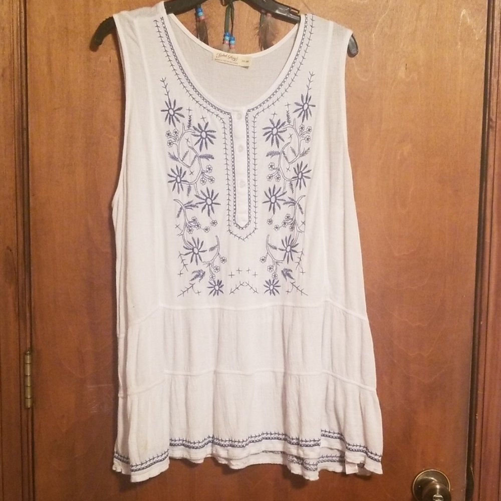 Embroidered Tank Top